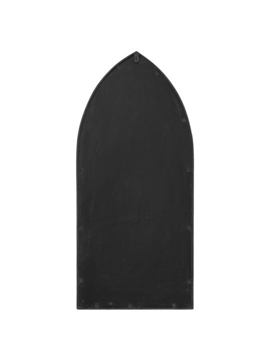 Zahradní zrcadlo černé 70 x 30 cm železo pro použití venku