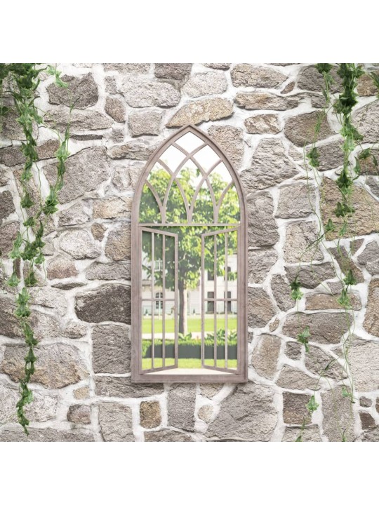 Zahradní zrcadlo pískové 100 x 45 cm železo pro použití venku