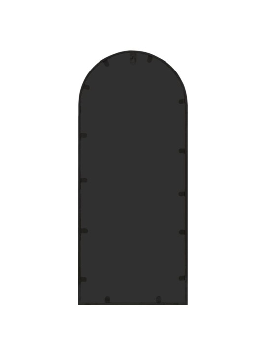 Zahradní zrcadlo černé 100 x 45 cm železo do exteriéru