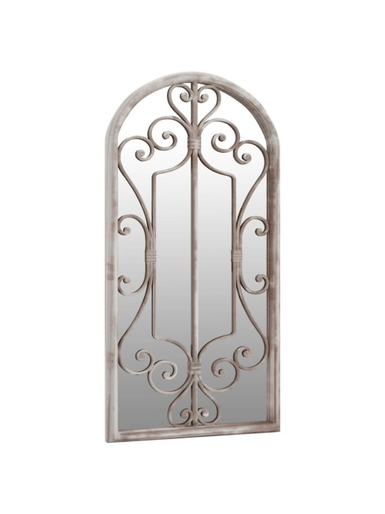 Zahradní zrcadlo pískové 70 x 30 cm železo do exteriéru