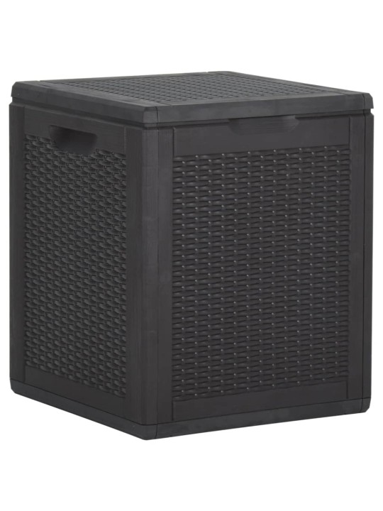 Zahradní úložný box 90 l černý PP ratan