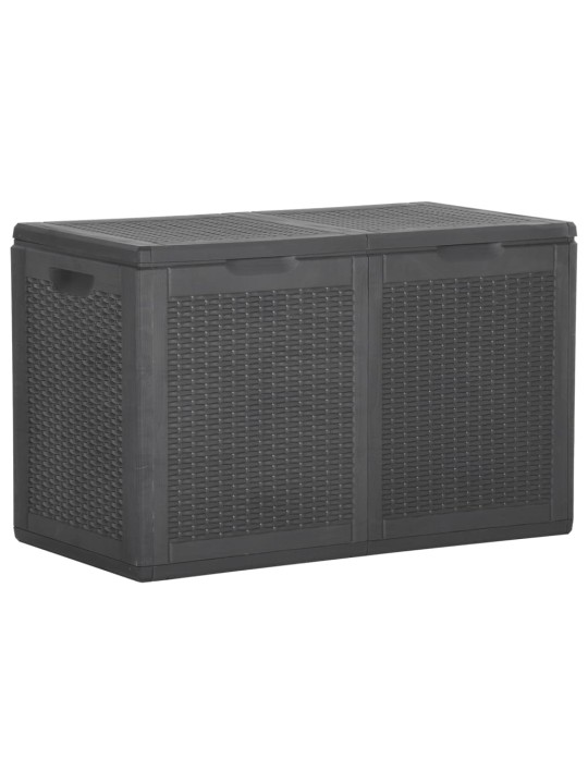 Zahradní úložný box 180 l černý PP ratan
