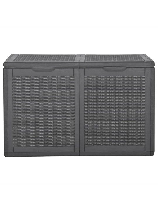 Zahradní úložný box 180 l černý PP ratan