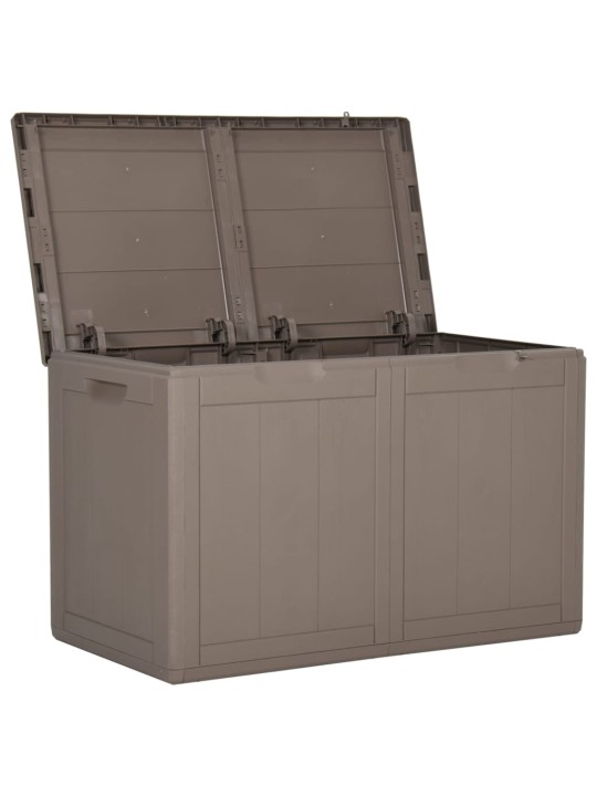 Zahradní úložný box 180 l hnědý PP ratan