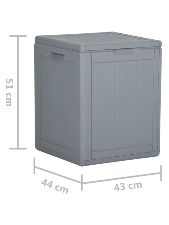 Zahradní úložný box 90 l šedý PP ratan