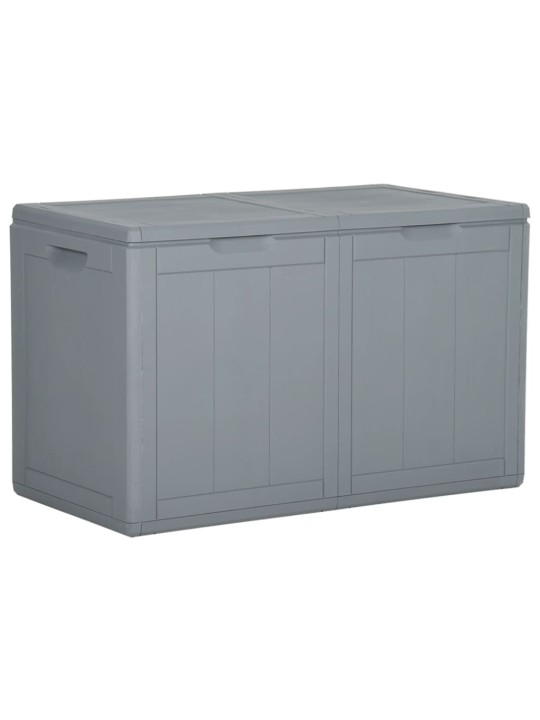 Zahradní úložný box 180 l šedý PP ratan