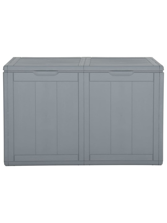 Zahradní úložný box 180 l šedý PP ratan