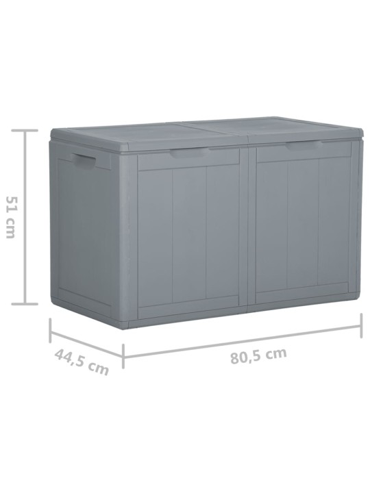 Zahradní úložný box 180 l šedý PP ratan