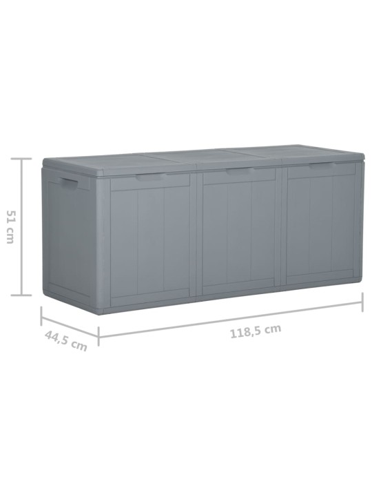 Zahradní úložný box 270 l šedý pp ratan