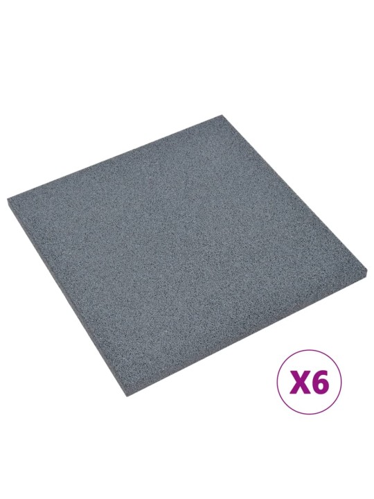 Protipádové dlaždice 6 ks pryžové 50 x 50 x 3 cm šedé