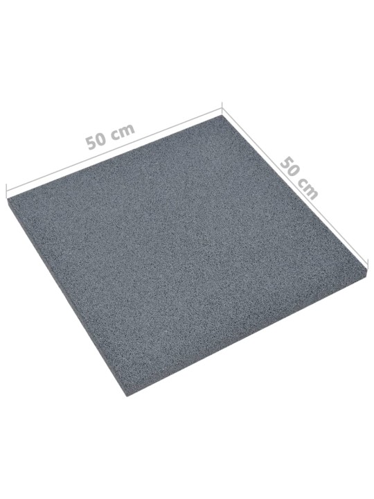 Protipádové dlaždice 6 ks pryžové 50 x 50 x 3 cm šedé