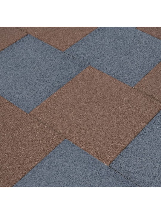 Protipádové dlaždice 6 ks pryžové 50 x 50 x 3 cm šedé