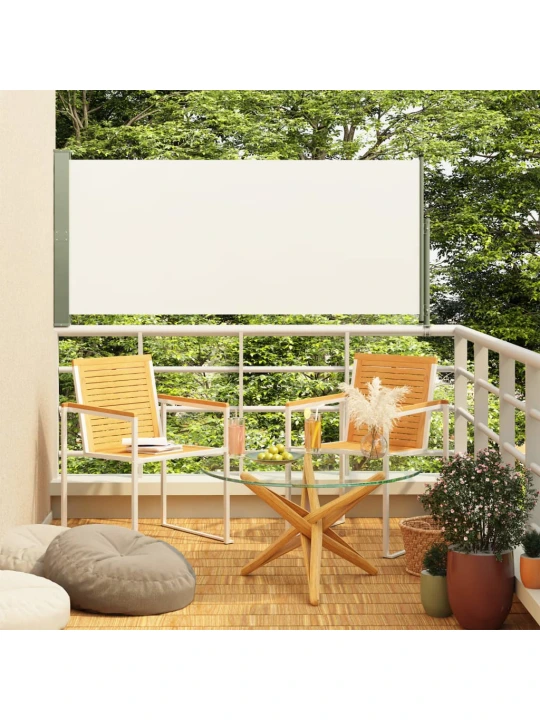 Zatahovací boční markýza 160 x 300 cm krémová