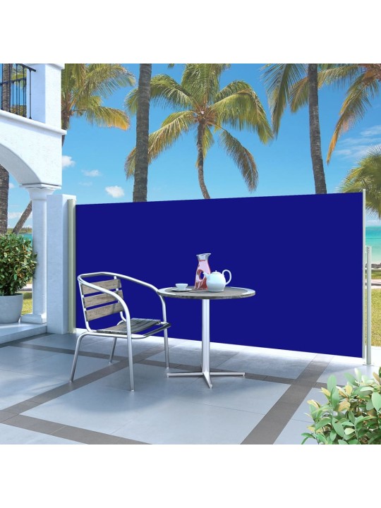 Zatahovací boční markýza 140 x 300 cm modrá