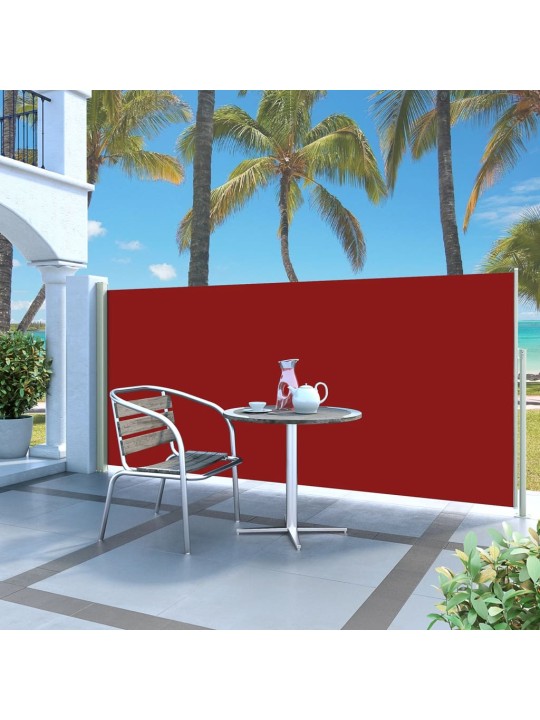 Zatahovací boční markýza 140 x 300 cm červená