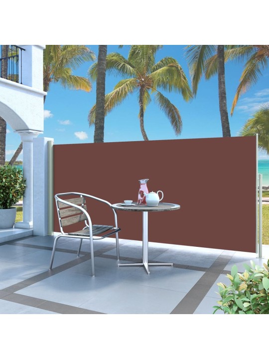 Zatahovací boční markýza 140 x 300 cm hnědá
