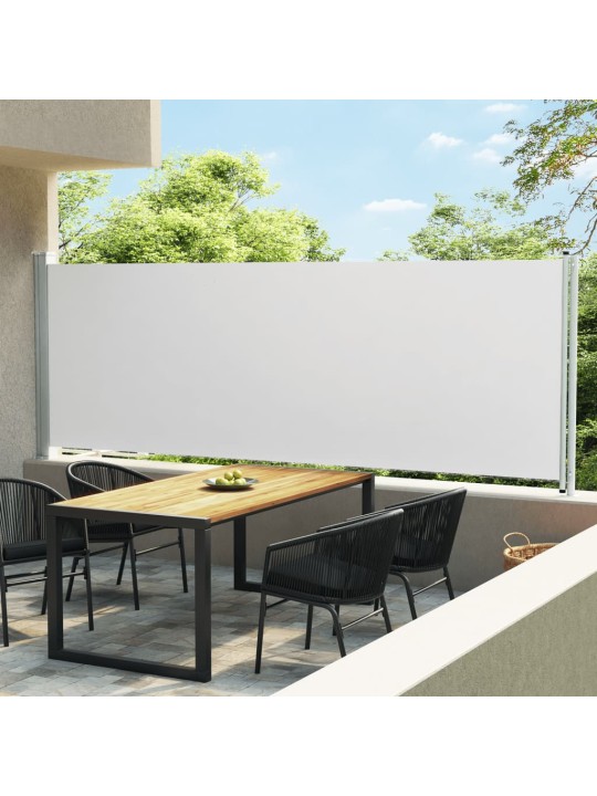 Zatahovací boční markýza/zástěna na terasu 160x600 cm krémová
