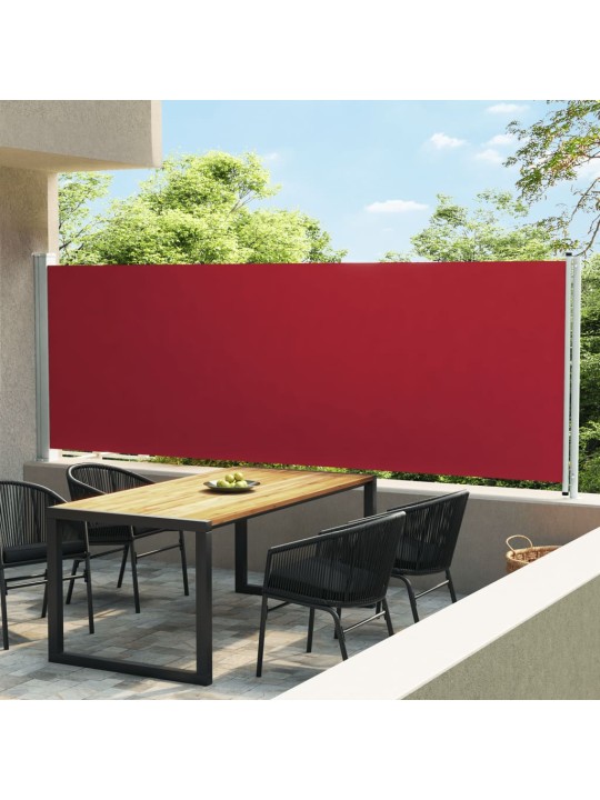 Zatahovací boční markýza/zástěna na terasu 160x600 cm červená
