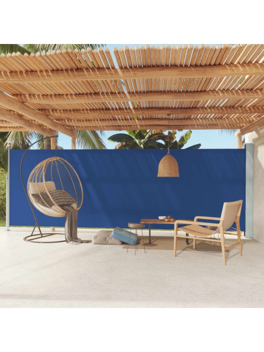 Zatahovací boční markýza 180 x 600 cm modrá