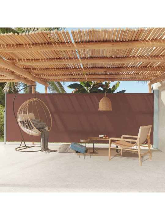 Zatahovací boční markýza 180x600 cm hnědá