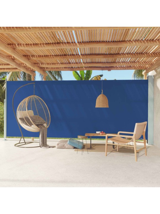 Zatahovací boční markýza 220x600 cm modrá