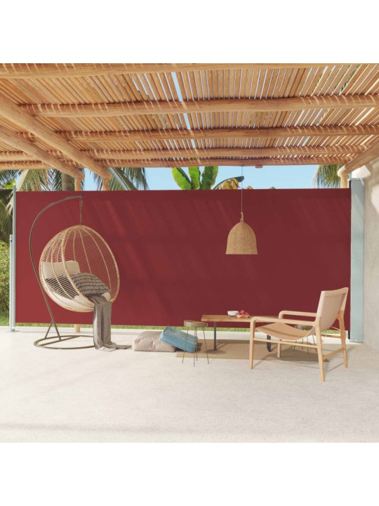Zatahovací boční markýza 220x600 cm červená