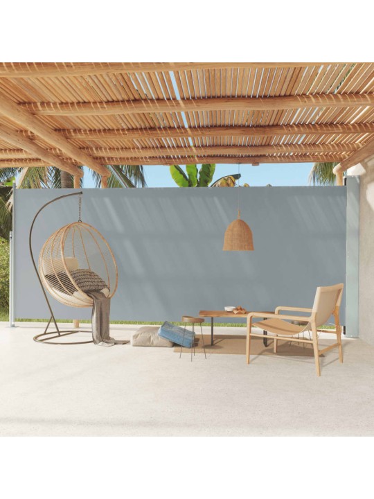 Zatahovací boční markýza 220x600 cm šedá