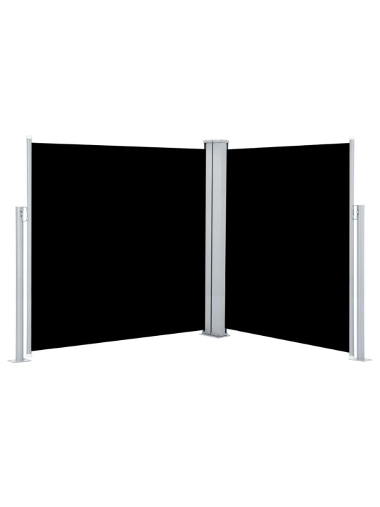 Zatahovací boční markýza černá 140 x 600 cm