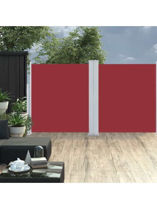 Zatahovací boční markýza červená 140 x 600 cm