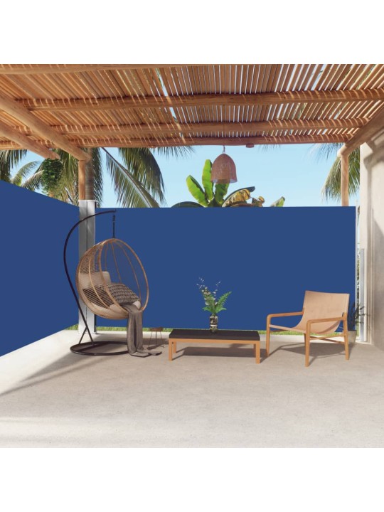 Zatahovací boční markýza modrá 180 x 600 cm