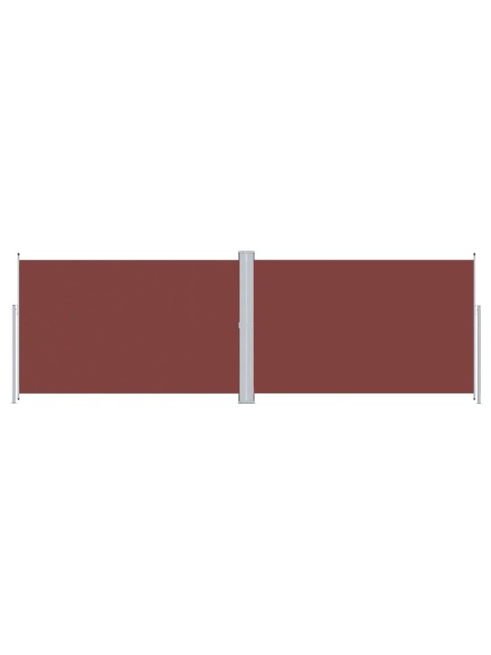 Zatahovací boční markýza hnědá 200 x 600 cm