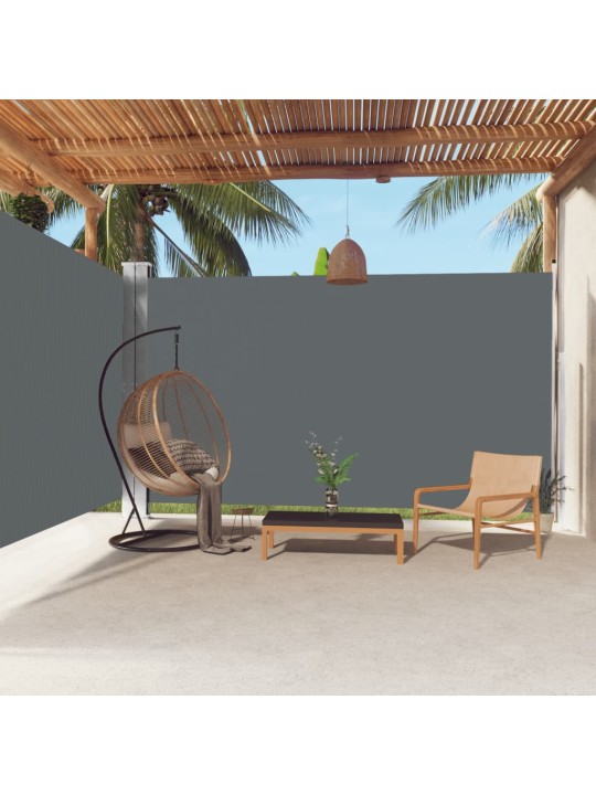 Zatahovací boční markýza antracitová 220 x 600 cm