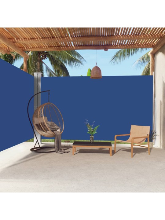 Zatahovací boční markýza modrá 220 x 600 cm