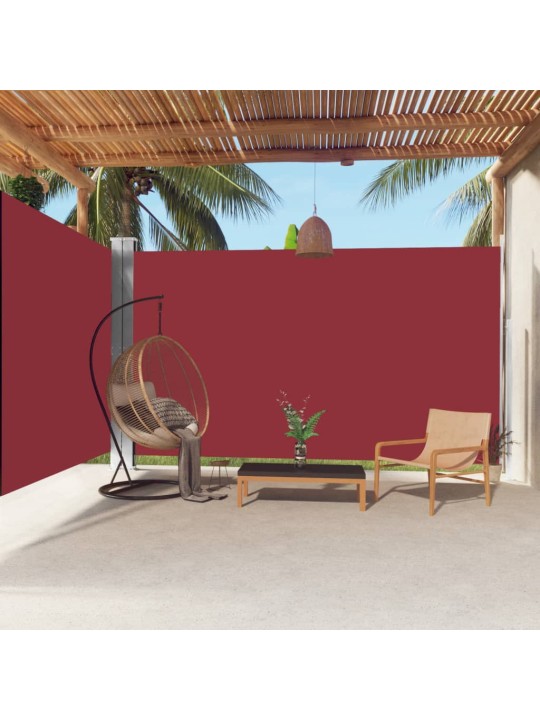 Zatahovací boční markýza červená 220 x 600 cm