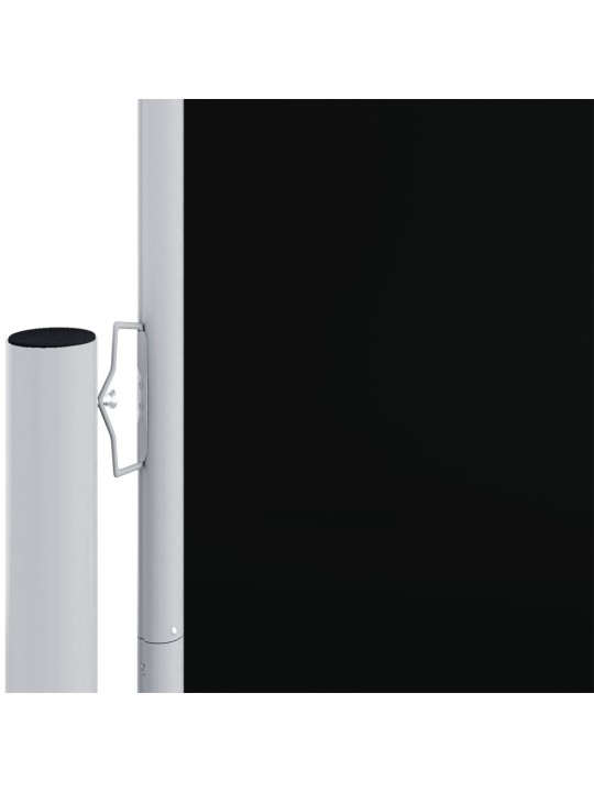 Zatahovací boční markýza černá 220 x 1 200 cm