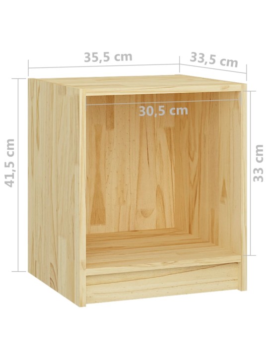 Noční stolek 35,5 x 33,5 x 41,5 cm masivní borové dřevo