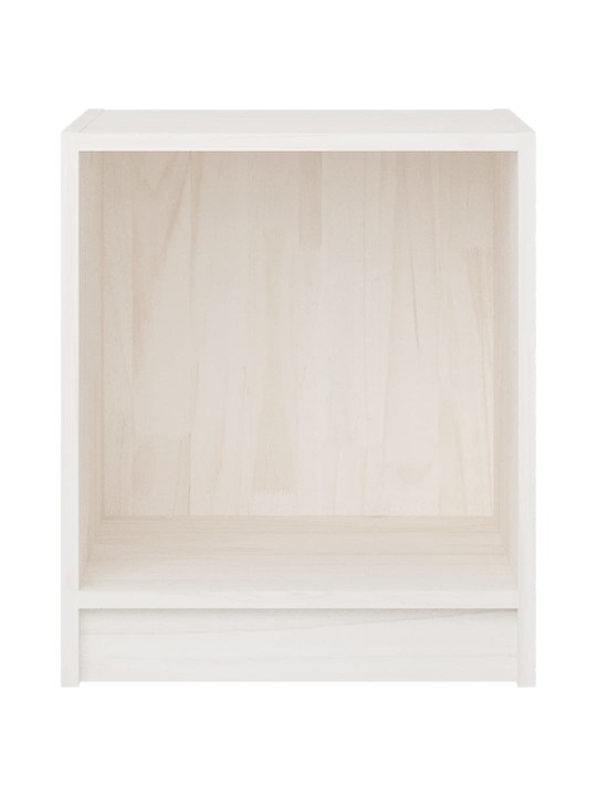 Noční stolky 2 ks bílé 35,5x33,5x41,5 cm masivní borové dřevo