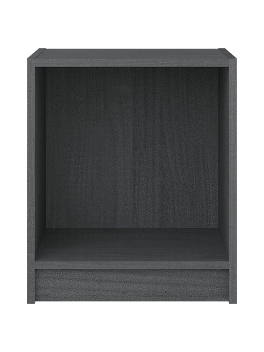 Noční stolky 2 ks šedé 35,5x33,5x41,5 cm masivní borové dřevo