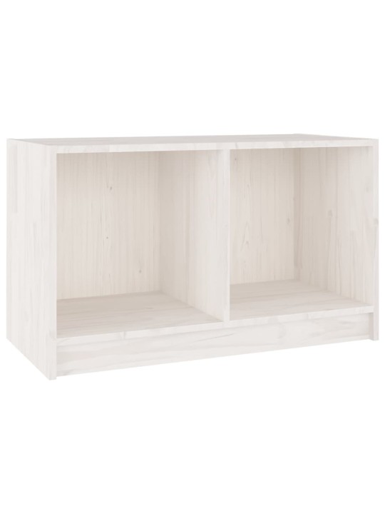TV stolek bílý 70 x 33 x 42 cm masivní borové dřevo