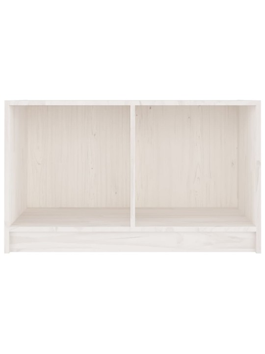 TV stolek bílý 70 x 33 x 42 cm masivní borové dřevo