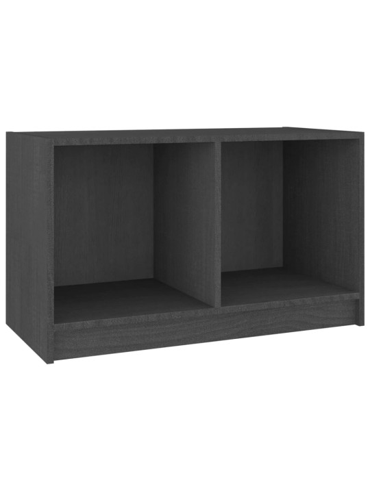 TV stolek šedý 70 x 33 x 42 cm masivní borové dřevo