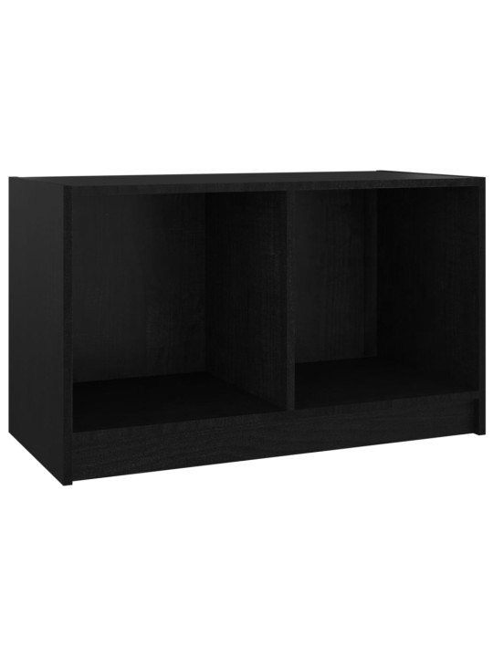 TV stolek černý 70 x 33 x 42 cm masivní borové dřevo