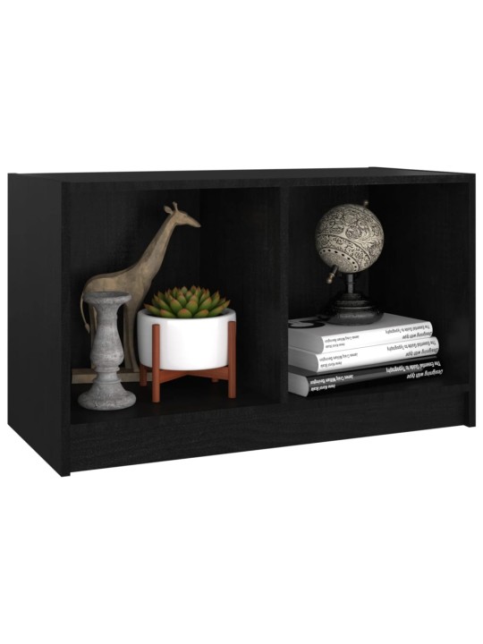 TV stolek černý 70 x 33 x 42 cm masivní borové dřevo