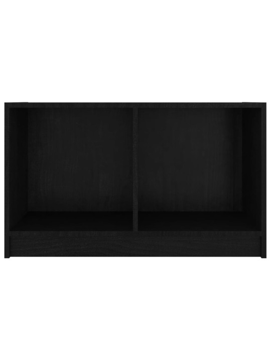TV stolek černý 70 x 33 x 42 cm masivní borové dřevo