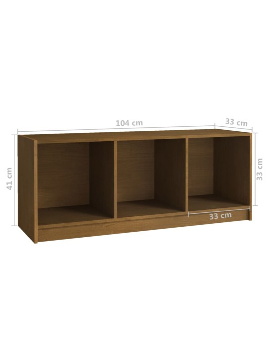 TV stolek medově hnědý 104 x 33 x 41 cm masivní borové dřevo