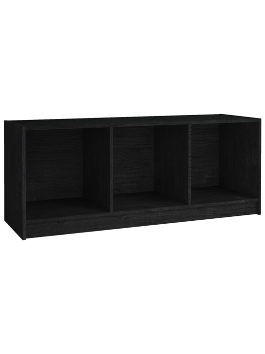 TV stolek černý 104 x 33 x 41 cm masivní borové dřevo