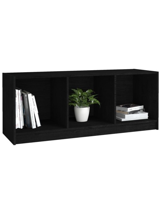 TV stolek černý 104 x 33 x 41 cm masivní borové dřevo