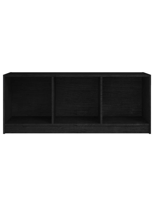 TV stolek černý 104 x 33 x 41 cm masivní borové dřevo