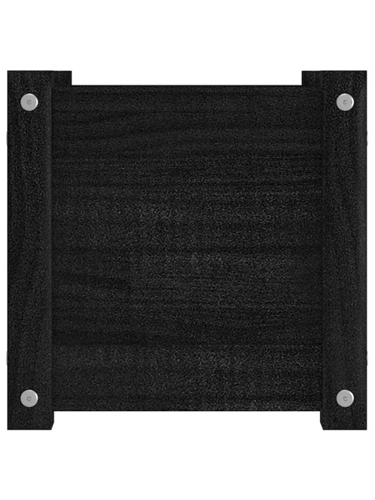 Zahradní truhlíky 2 ks černé 31 x 31 x 31 cm masivní borovice