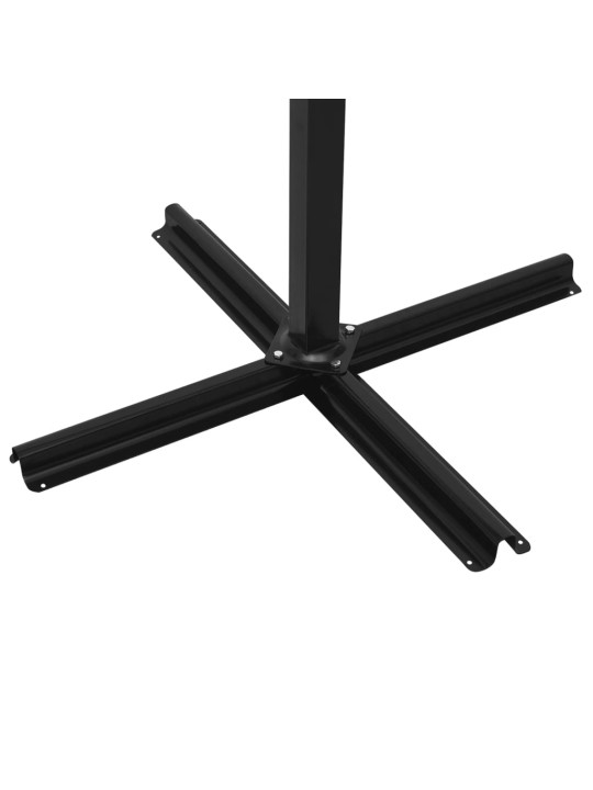 Boční zahradní slunečník s dřevěnou tyčí 400x300 cm antracitový